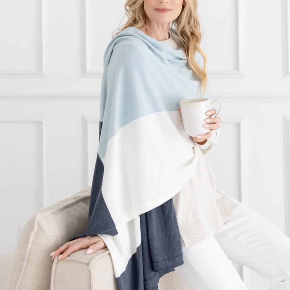 Zestt Dreamsoft Travel Scarf, Sky blue Color, Organic Cotton, New